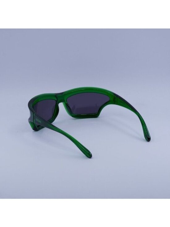 Loewe LW40143U 98A Sunglasses Transparent Dark Green Shield Frame, Smoke Lenses main image 8